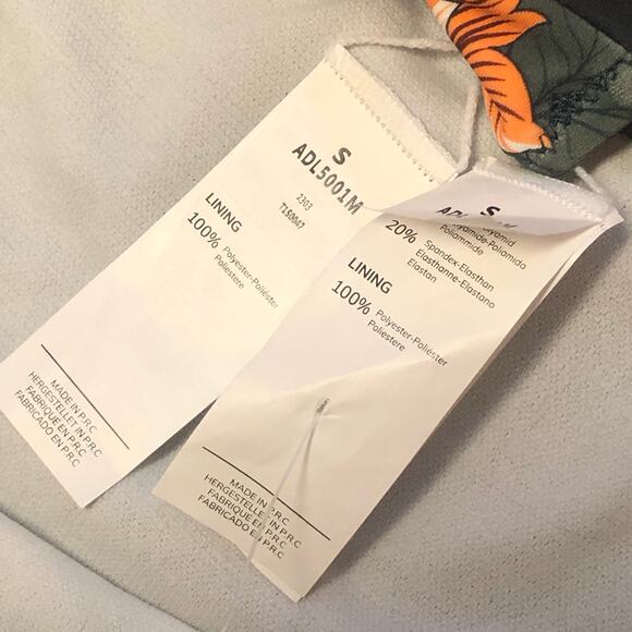 Cupshe Dark Green Floral One Shoulder Ruffle High Waisted Bikini Set Size Small - Picture 14 of 14